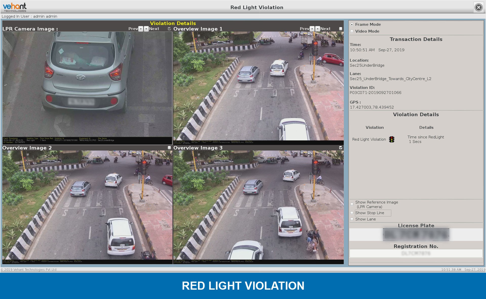 Traffic Red Light Violation System